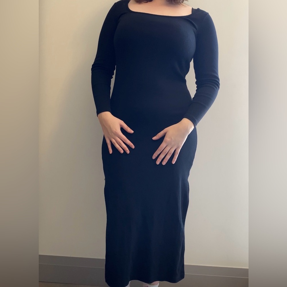 Black Maxi Longsleeve Dress
